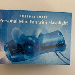 Sharper Image Blue Personal Fan with Light